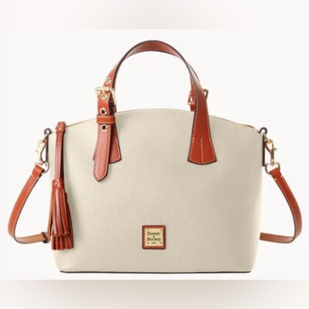Dooney & Bourke Pebble Grain Trina Satchel (Bone)
